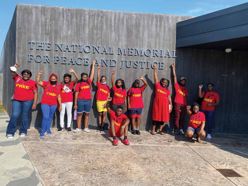 Sunflower County Freedom Project Fellows visit the Equal Justice Initiative’s National Memorial for Peace and Justice in Montgomery, Alabama