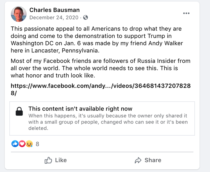 Bausman Facebook post