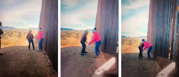 Jane Storey at border wall Jane Storey at border wall