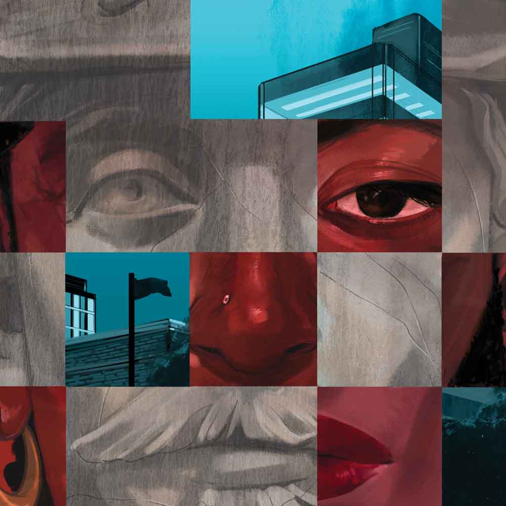 Cover illustration for Whose Heritage report produced by the SPLC Cover illustration for Whose Heritage report produced by the SPLC