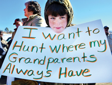 Young Forest Service protestor
