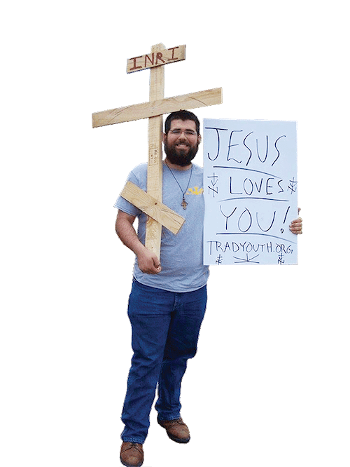 Matthew Heimbach’s sign doesn’t seem to apply to his many enemies, including the