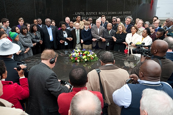 Wreath laying at Civil Rights Memorial 2011