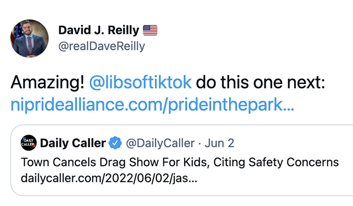 David Reilly tweet