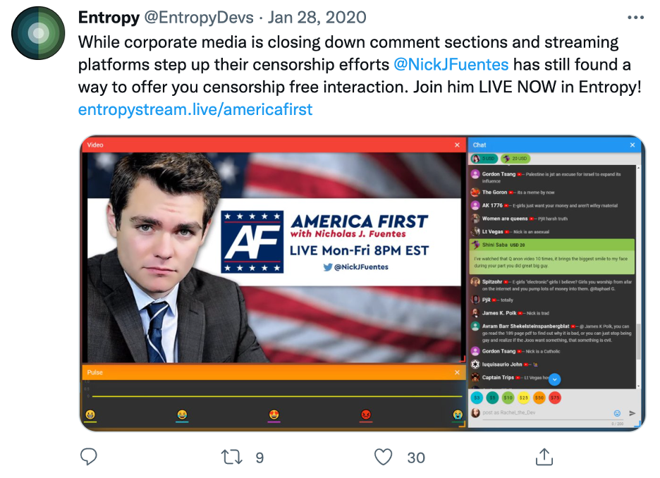 White Nationalist and Nazi Nick Fuentes Is Back on Twitter