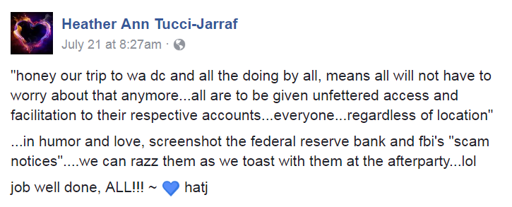 Heather Ann Tucci-Jarraf  -  Southern Poverty Law Center  8/15/17 Heather_ann_tucci_jarraf_fb_post