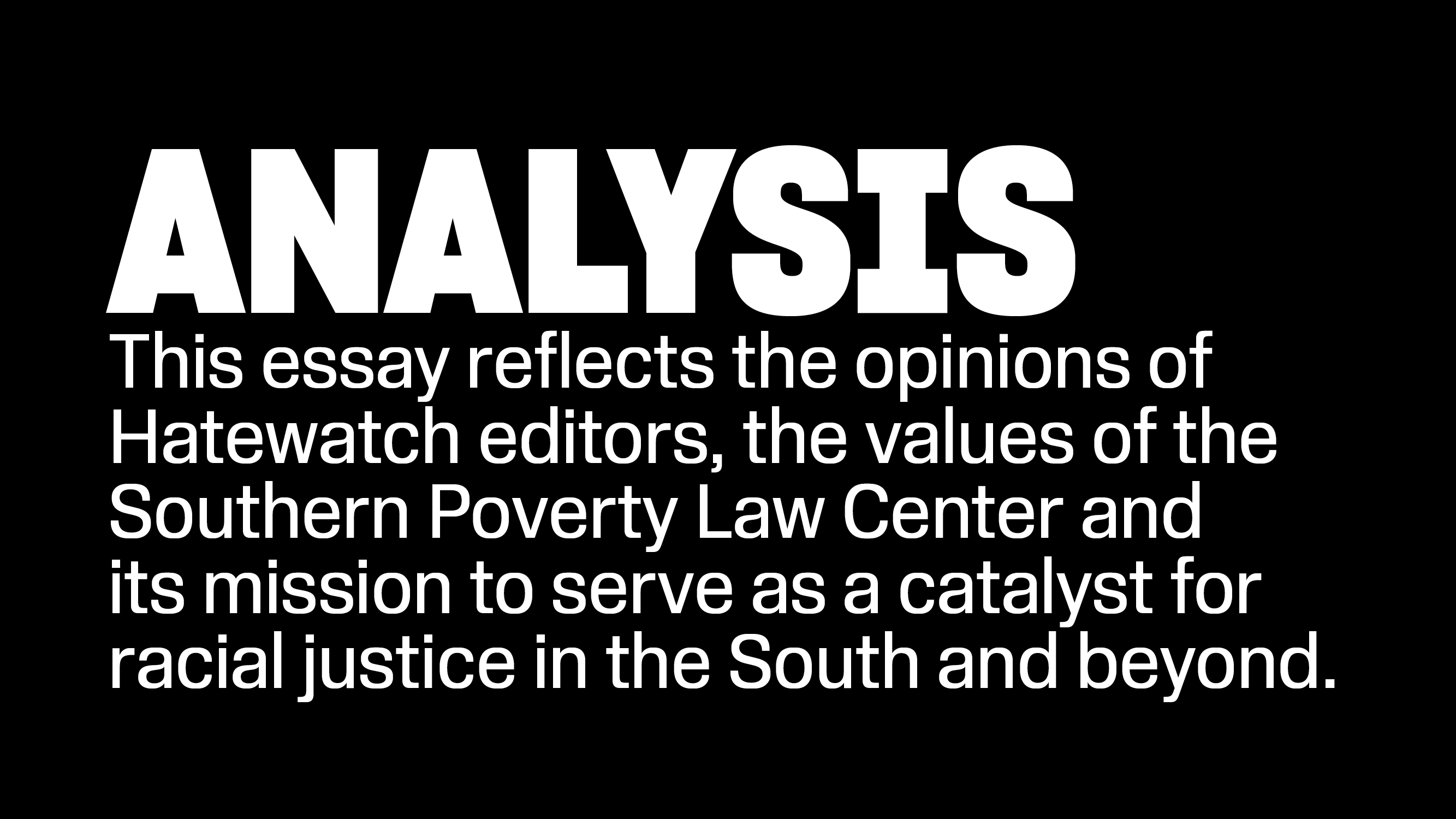 hw analysis bug - Newsweek's Opinion Pages are Now Contaminated by Far-Right Perception Management (SPLC)
