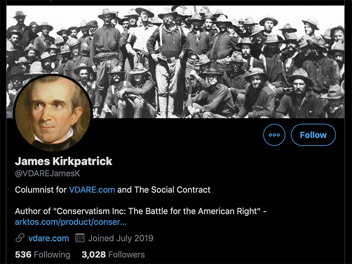 "James Kirkpatrick" Twitter account