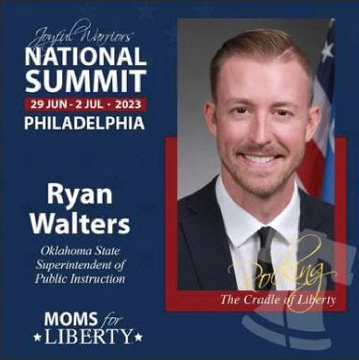Ryan Walters/Moms for Liberty flyer