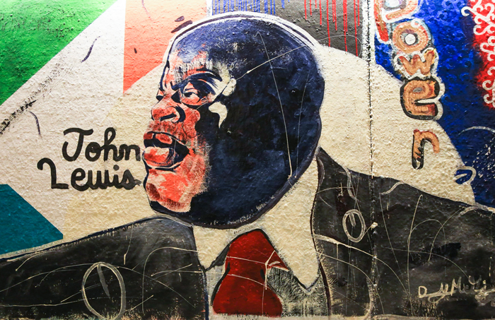 John Lewis mural section