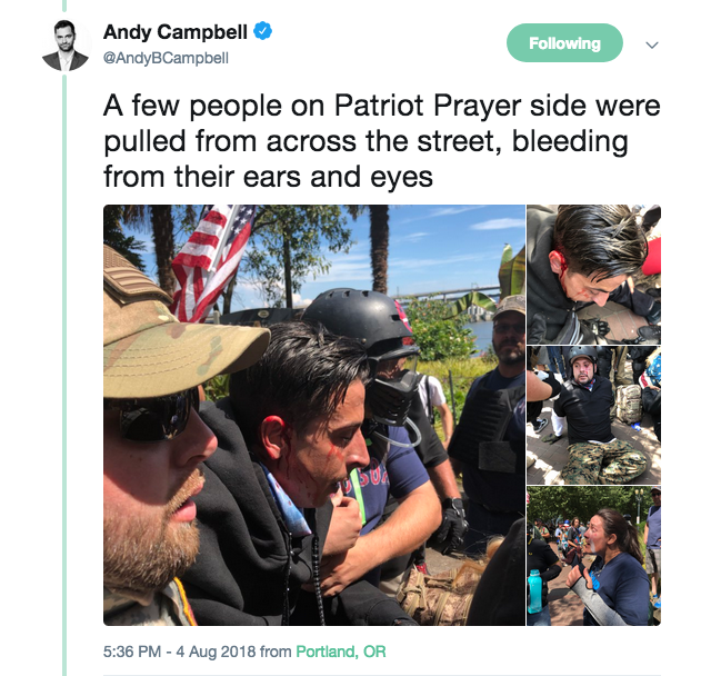 Patriot Prayer injuries