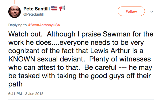 Pete Santilli Arizona tweet