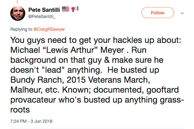 Pete Santilli Arizona tweet