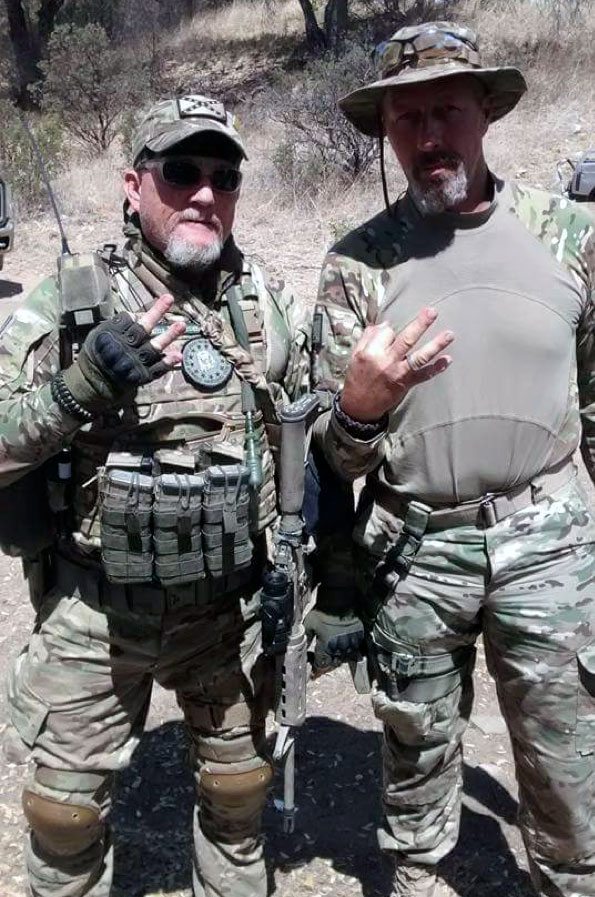 Brian "Geezer" Henderson (left) with Jerry "Ghost" Karl on a border operation.