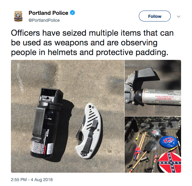 Portland Police tweet