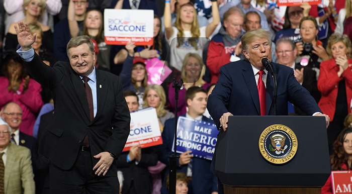 Rick Saccone with former President Donald Trump