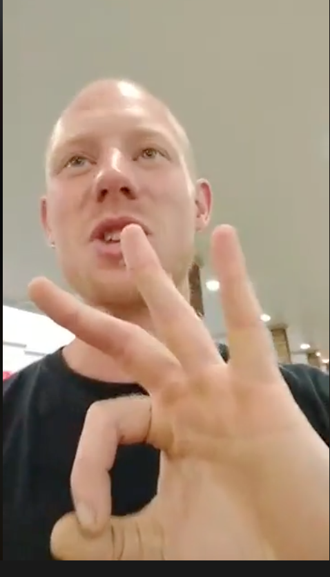 Tyler TenBrink, III Percent Tyler TenBrink, offering the "III percent" symbol on a Facebook live video