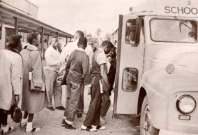Eatonville Florida students board bus