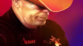 Illustration of sheriff with peeling name badge