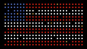 Dot matrix United States flag 