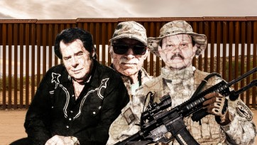 Border militia leaders Larry Hopkins, Robert Crooks and Jim Peyton