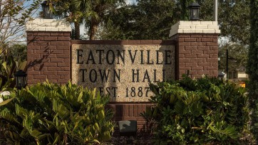 Sign of Eatonville Florida Town Hall