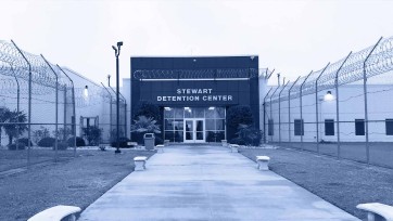 Exterior Stewart Detention Center in Lumpkin Georgia