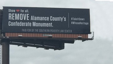 Confederate removal billboard campaign, may, 2021