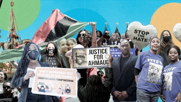 various cutouts of activists