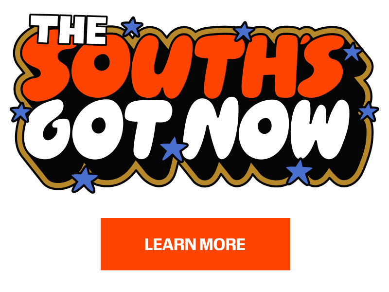 Word bubble The South’s Got Now Learn More button
