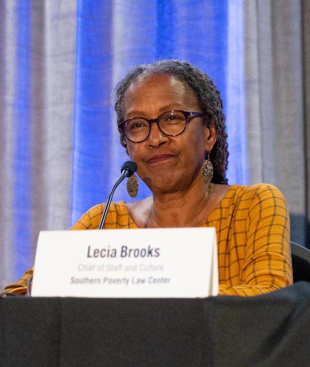 Lecia Brooks on dais