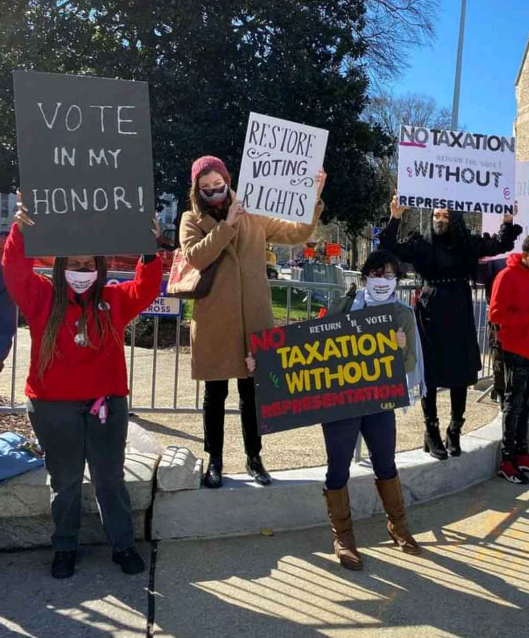 Page Dukes and supporters