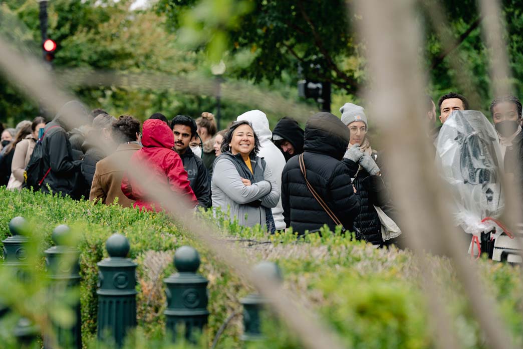 People in line to enter US Supreme Court Building