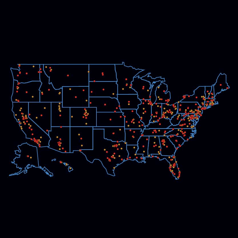hate-map-icon-year-in-hate Map of United States with pinned locations of hate groups