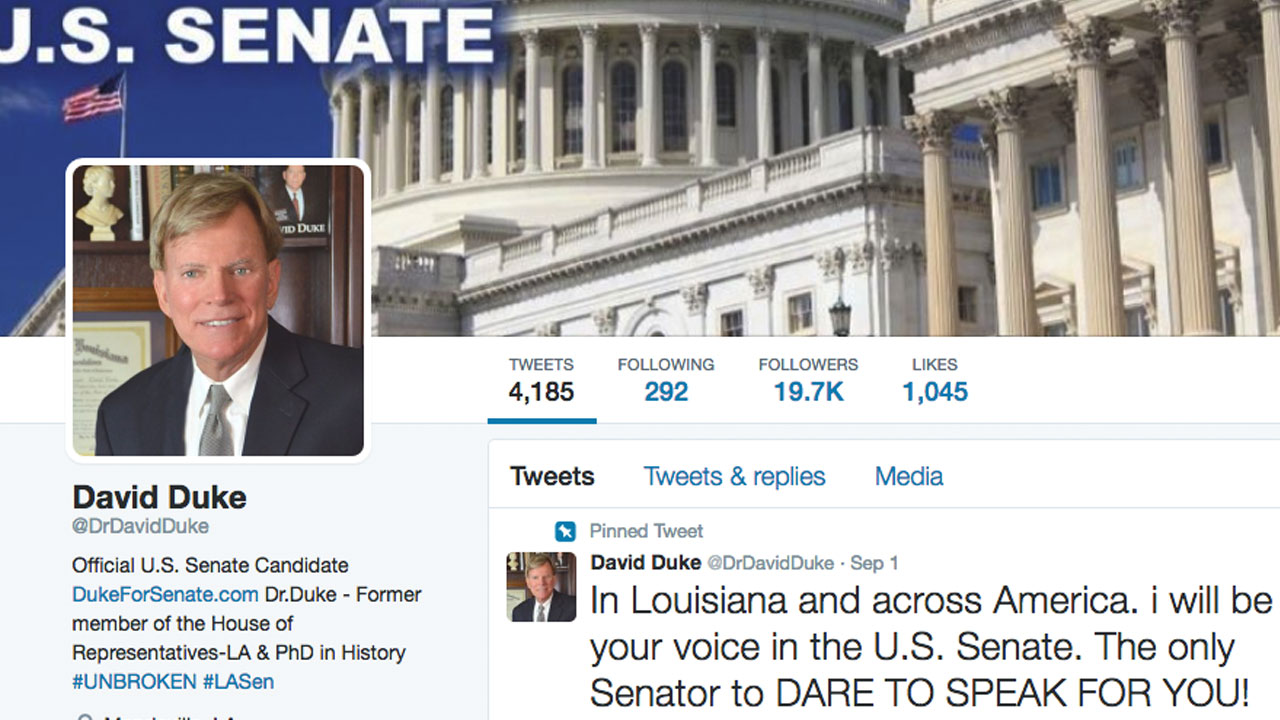 David Duke's Twitter account