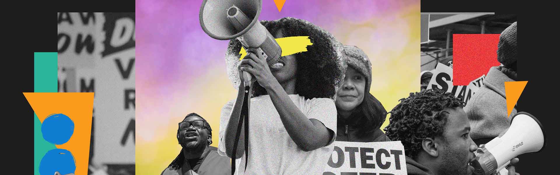Illustration of voting rights advocates