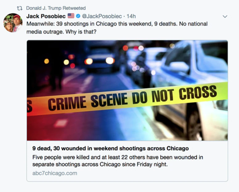 Aug. 14, 2017, Trump tweet