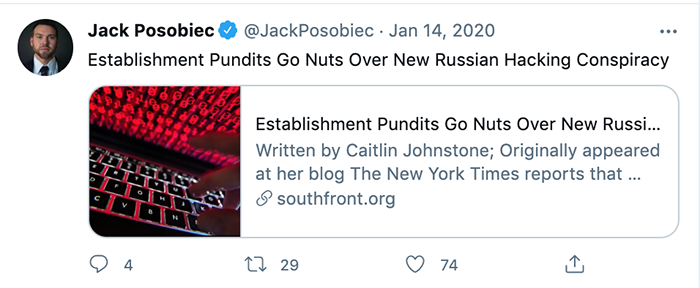 Posobiec tweet