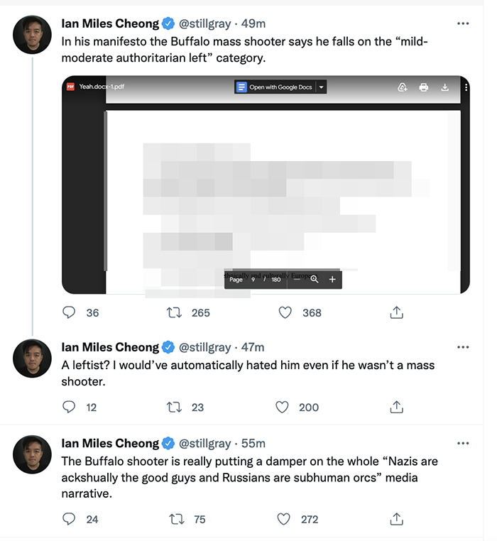 Ian Miles Cheong tweet