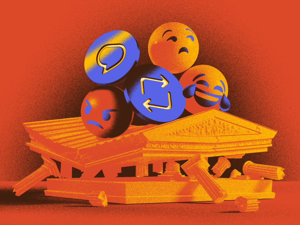 Giant emojis and social media icons are crushing the Parthenon