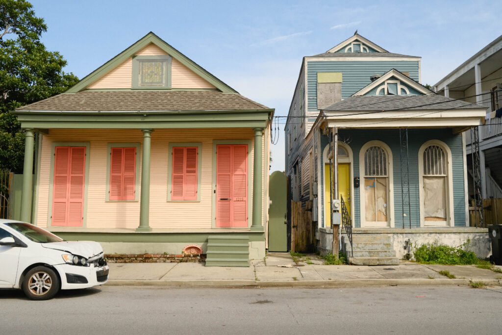 Colorful houses in New Orleans.