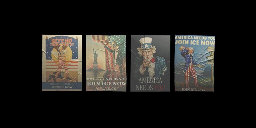 Homeland Security deploys white nationalist, anti-immigrant graphics to recruit