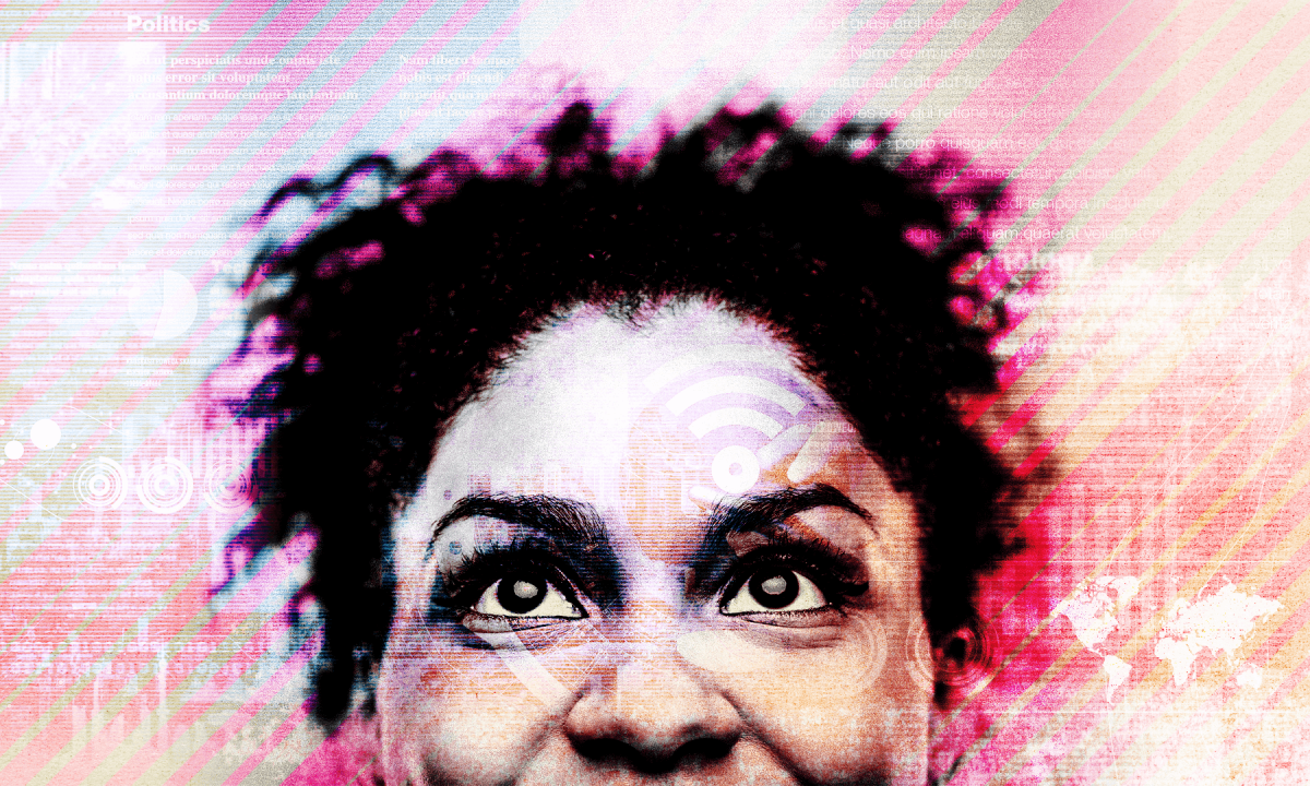 Cover image for the Mind Online podcast depicting a persons head overloaded with information