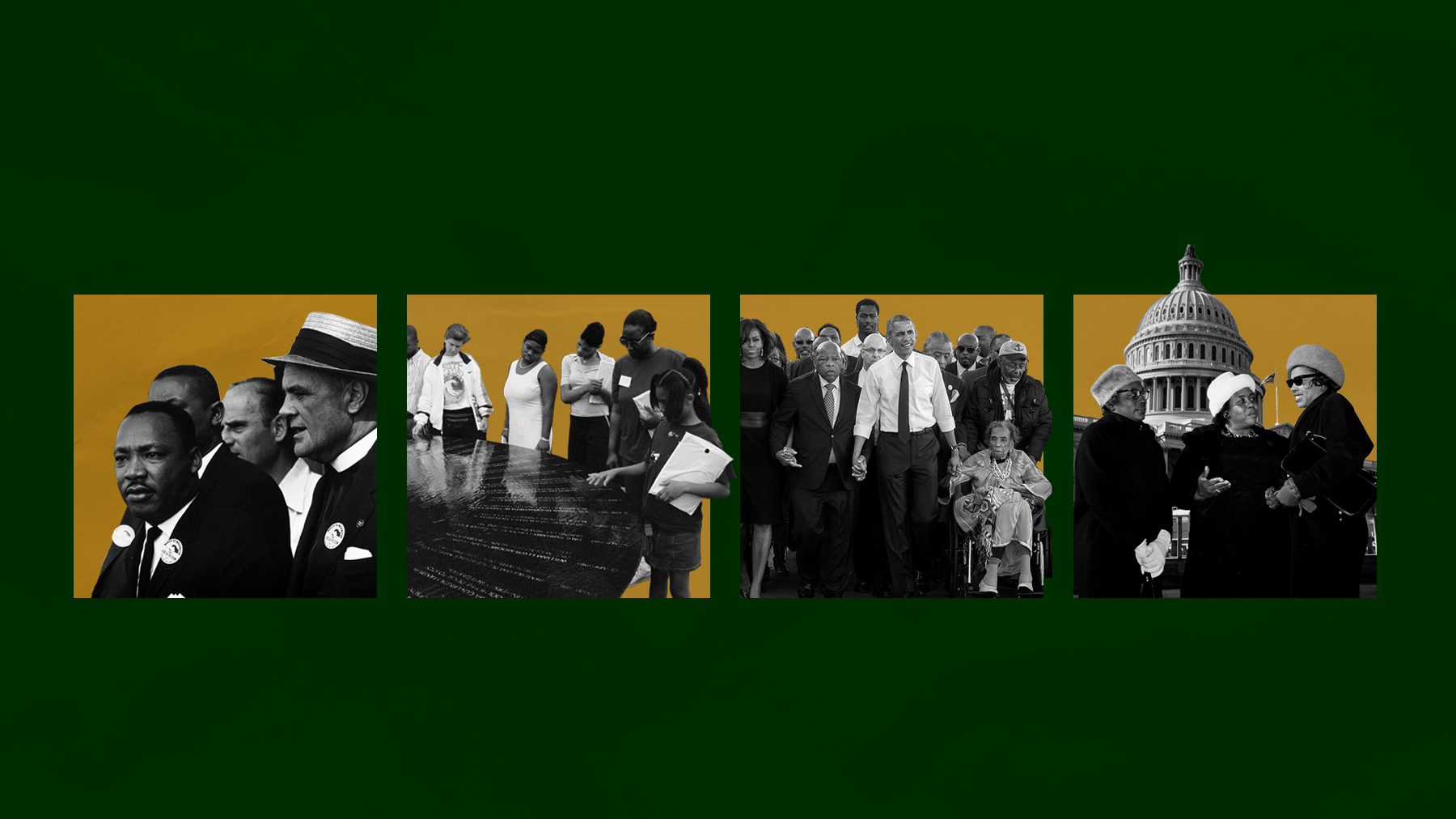 Historical images from the Civil Rights Movement and current movement