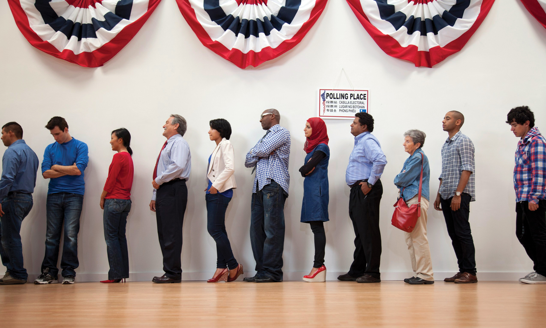 Polling place line
