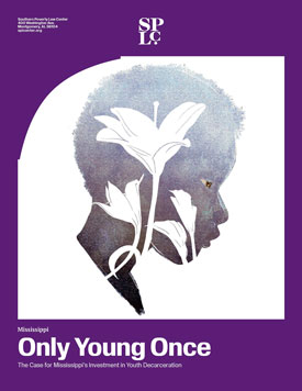 Profile of a child's head with flowers superimposed