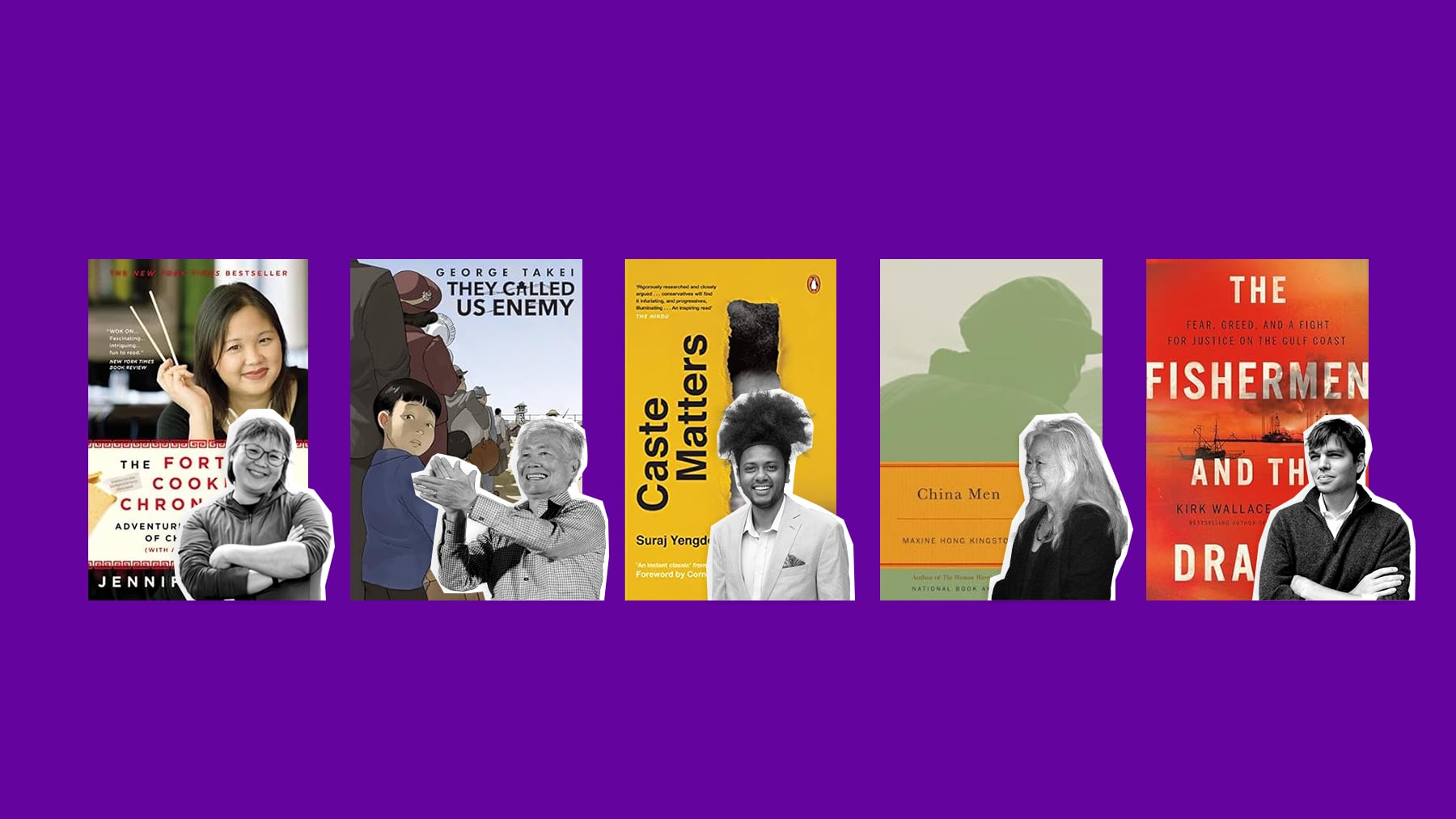 Book covers on a vibrant background